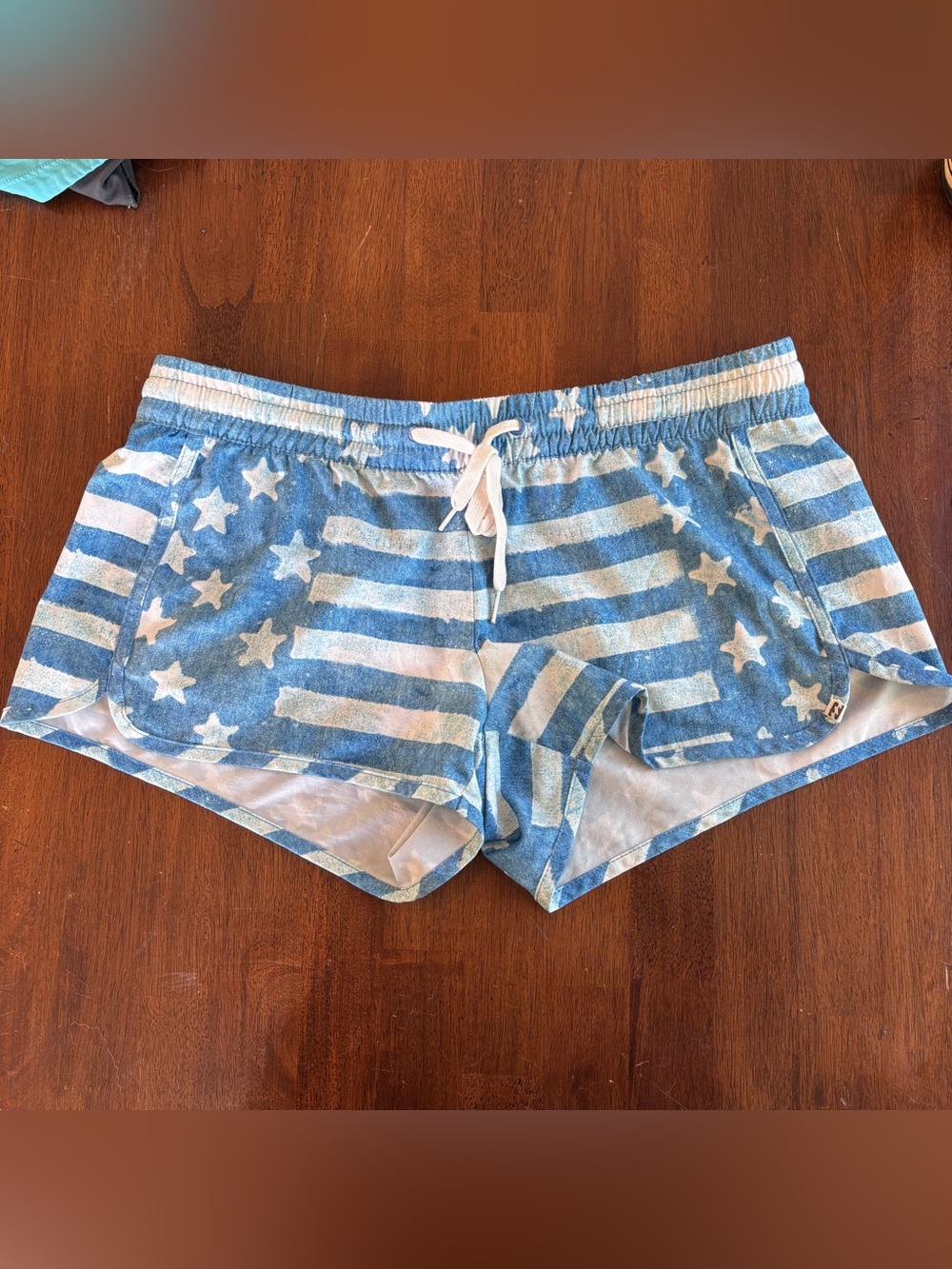 Billabong Blue and White Star-Stripe Board Shorts